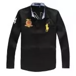 polo ralph lauren hommes coton chemise skinny slim 2019U big pony rome noir